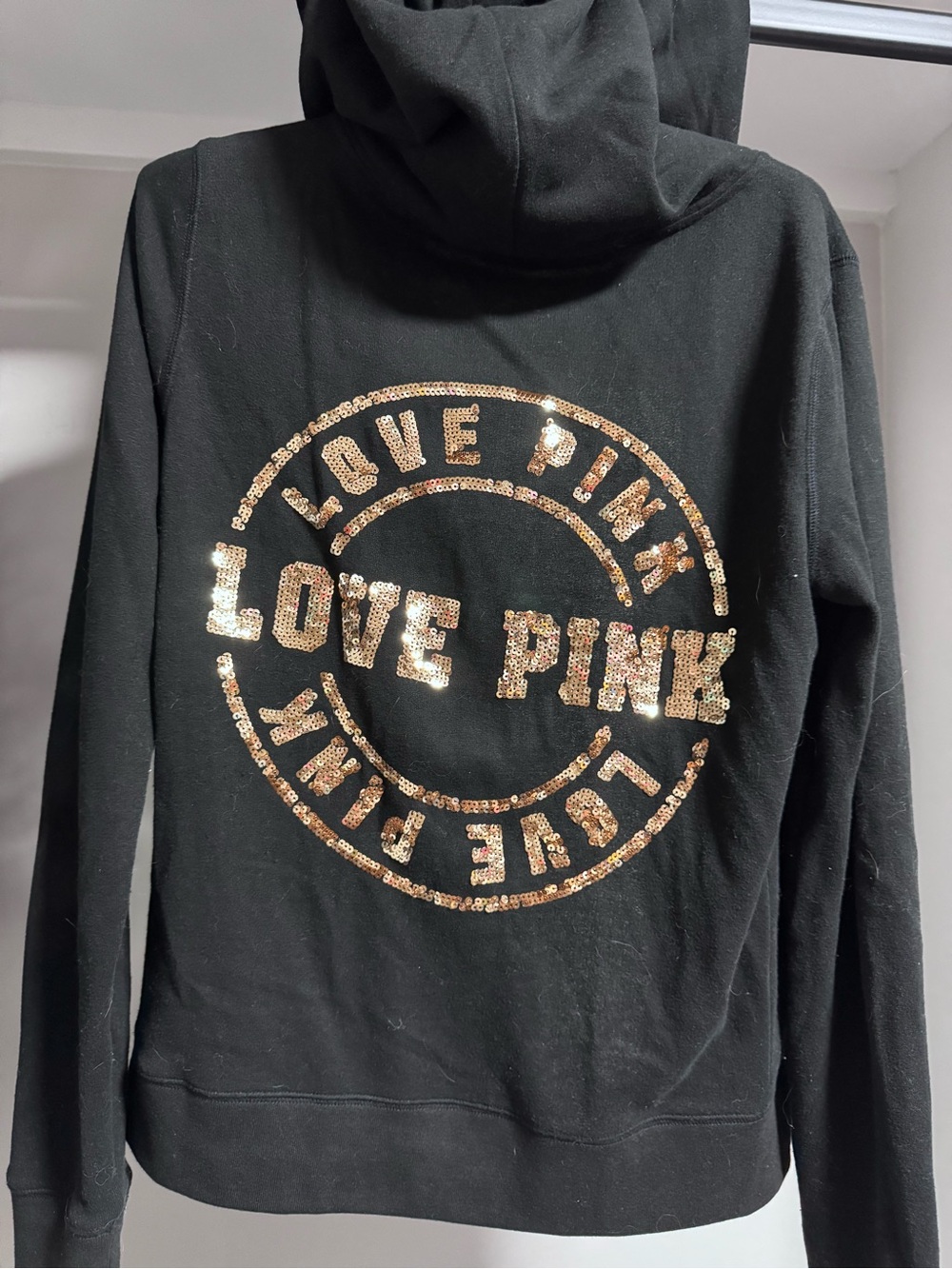 Victoria's Secret PINK Black and White Logo Pullover